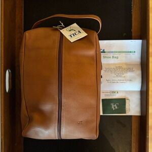 Rare 2006 TICA Leather Sports Bag NOS w/ Docs – Estate Find – Monogram JT Cognac